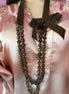 Collana topazio fumè con fiocco