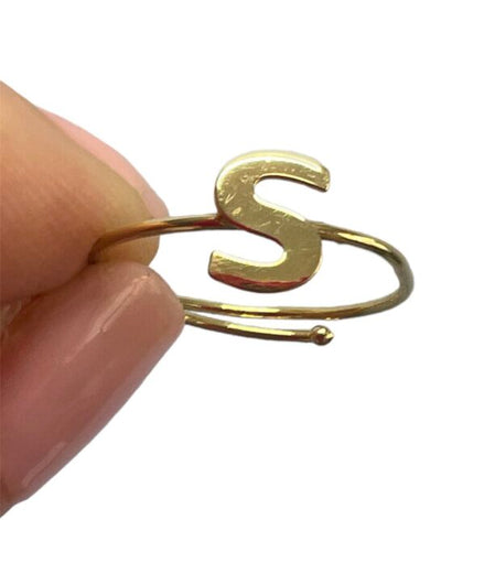 SMART – Anello regolabile con iniziale in oro 18 kt