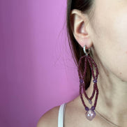 Collezione Arabesque - Orecchini granato e ametista