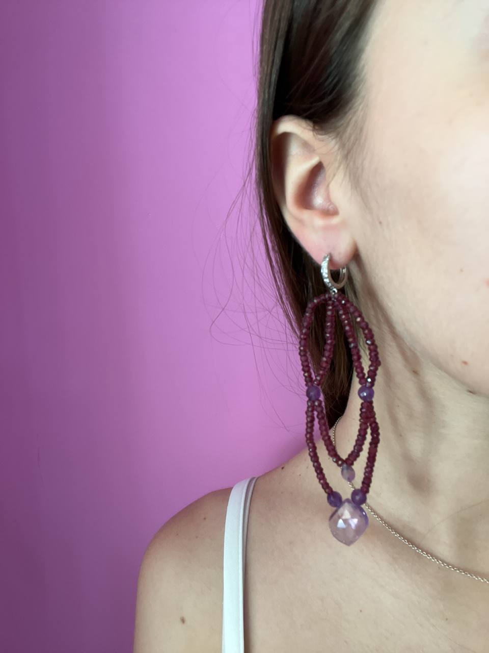 Collezione Arabesque - Orecchini granato e ametista