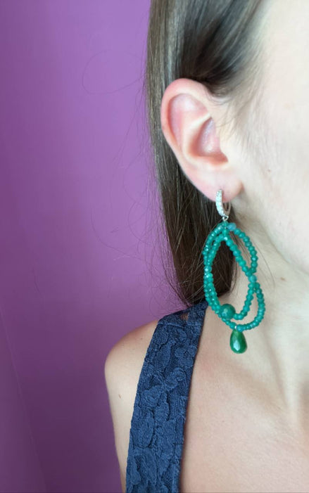 Collezione Arabesque - Orecchini giada verde