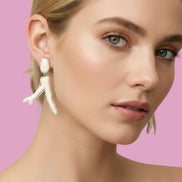 Collezione mediterranea - Orecchini corallo bianco naturale