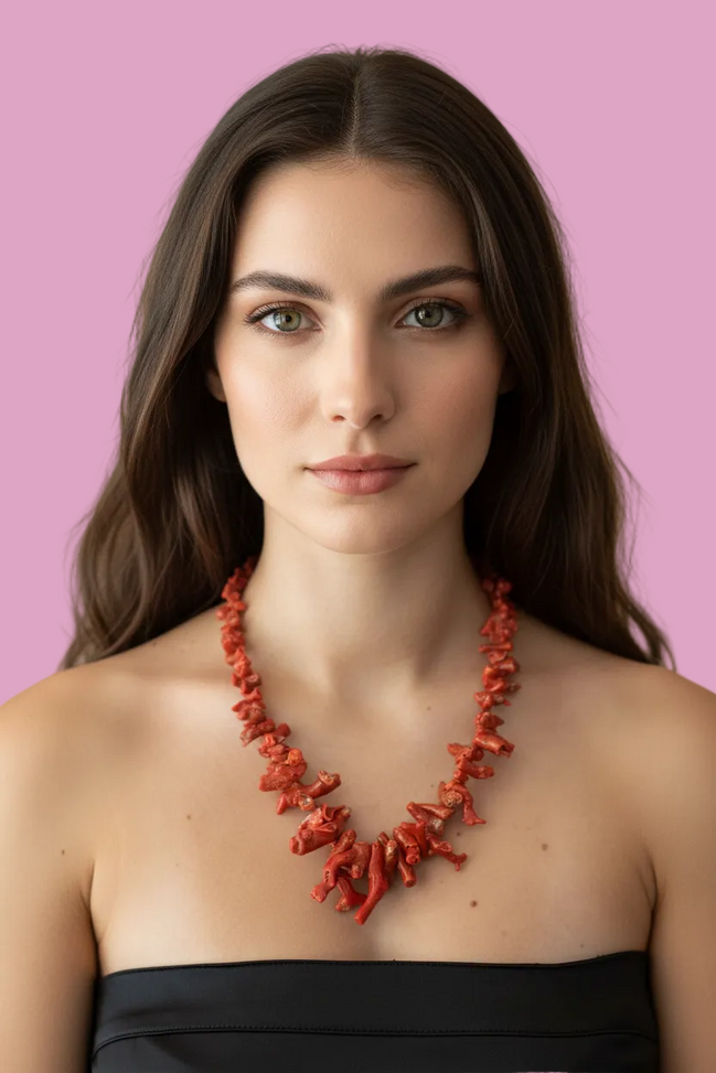 Collezione mediterranea - Collana corallo rosso naturale