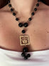 Collier onice e pendente corona in argento 925