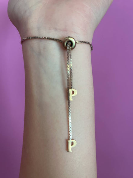 Bracciale con iniziale P