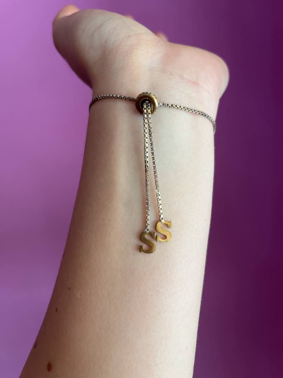 Bracciale con iniziale S