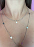 Collana doppio giro argento 925  rodio con stelline