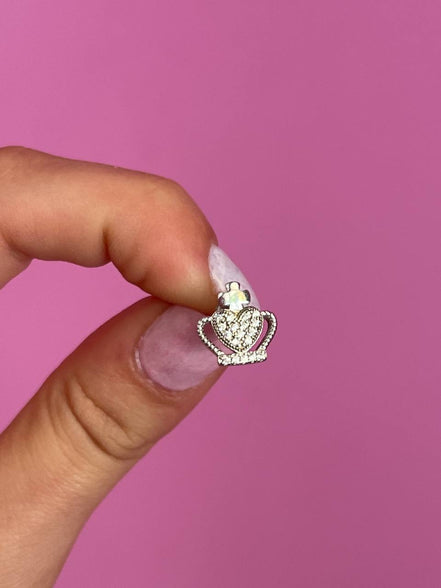 Monorecchino cuore sacro in argento 925 rodio