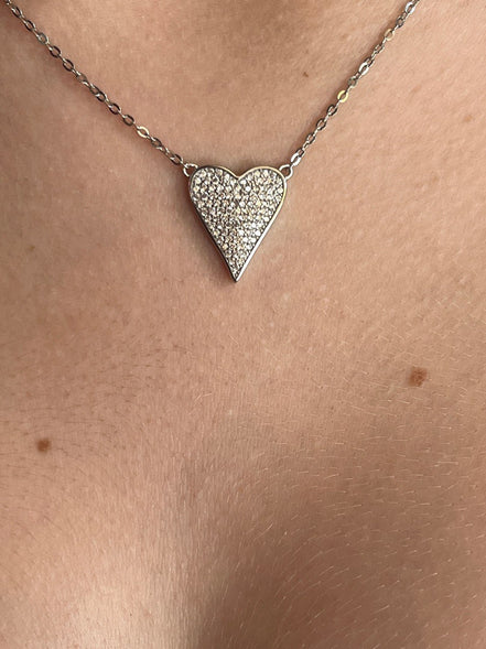 Collier Amour argento 925 con zirconi