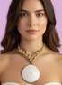 Collezione Intreccio - chocker cordone di seta con pendente conchiglia