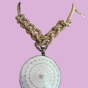 Collezione Intreccio - chocker cordone di seta con pendente conchiglia