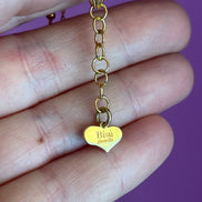 Collana BIG HEART Sweet  argento 925 oro giallo