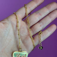 Collana BIG HEART Sweet  argento 925 oro giallo