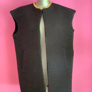 Versailles - Gilet modello strutturato Jap in jaquard nero