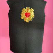 Versailles - Gilet modello strutturato Jap in jaquard nero