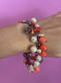 Bracciale MEDITERRANEA con corallo bamboo e perle coltivate