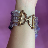 MAGNIFICO Bracciale multifili - 5 file - ametista