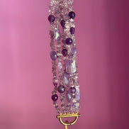 MAGNIFICO Bracciale multifili - 5 file - ametista