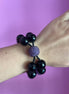 Bracciale multifili - 2 file - ametista e onice