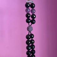 Bracciale multifili - 2 file - ametista e onice