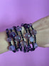 MAGNIFICO Bracciale multifili - 7 file - ametista e onice