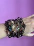 MAGNIFICO  Bracciale multifili - 8 file - topazio fumè