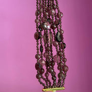 MAGNIFICO  Bracciale multifili - 8 file - topazio fumè
