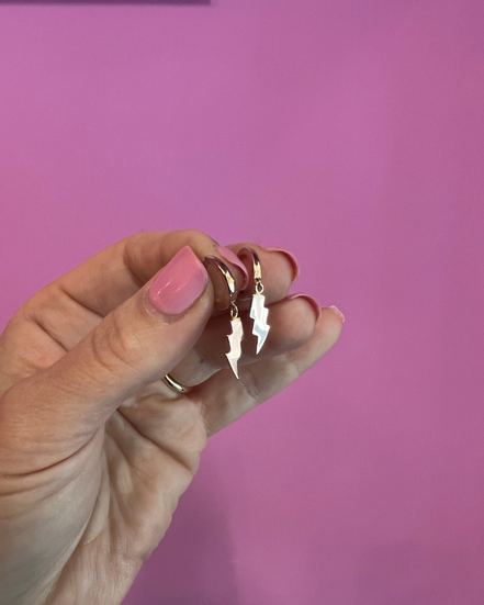 Orecchini Fulmini argento 925 rosé