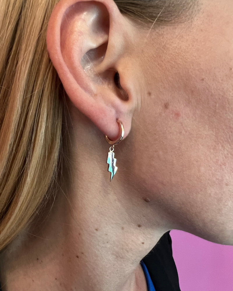 Orecchini Fulmini argento 925 rosé