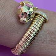 Bracciale TUBOGAS PANTERA contrarié 925 argento rose con zirconi