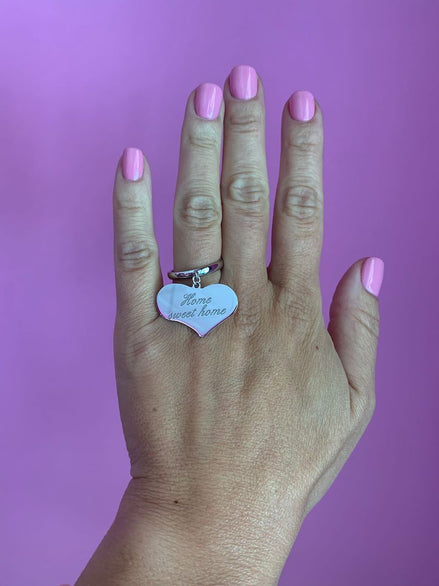 Big heart "Home sweet home" - regolabile - rodio