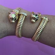 Bracciale TUBOGAS PANTERA contrarié 925 argento rose con zirconi