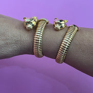 Bracciale TUBOGAS PANTERA contrarié 925 argento rose con zirconi