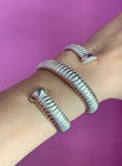 Bracciale TUBOGAS triplo argento 925 placcatura naturale
