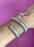 Bracciale TUBOGAS triplo argento 925 placcatura naturale