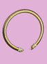 Collana Tubogas Viper  Snake con zirconi argento 925 placcato oro giallo