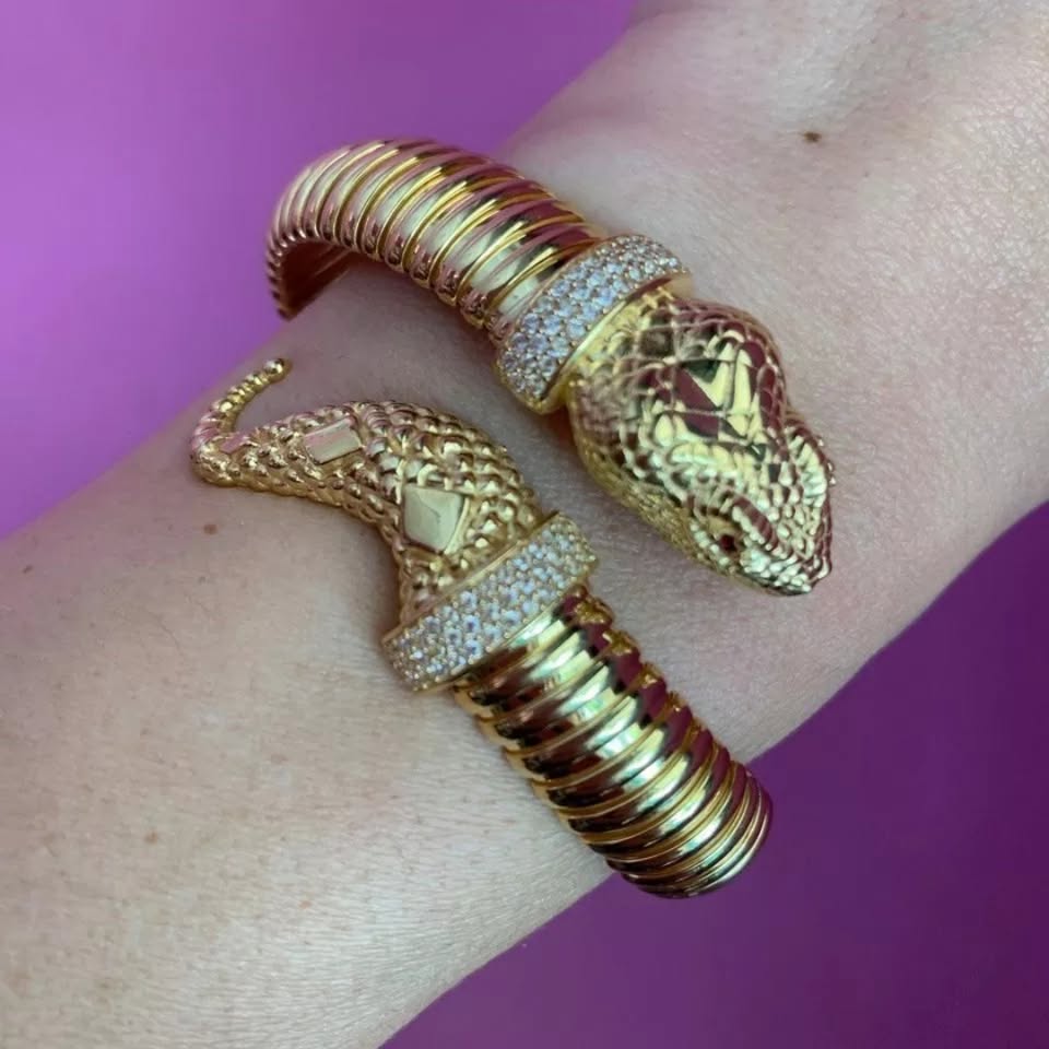 Bracciale TUBOGAS  SNAKE contrarié argento 925 con zirconi